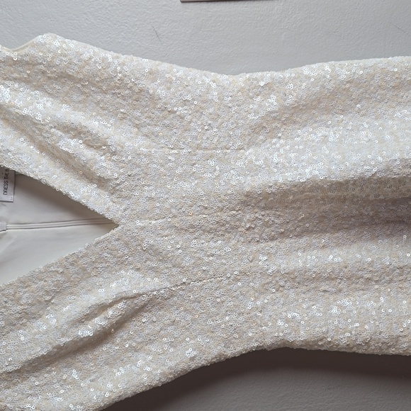 Dress The Population Zoe Sequin Cap Sleeve Mini Dress-Size Medium - Picture 12 of 17